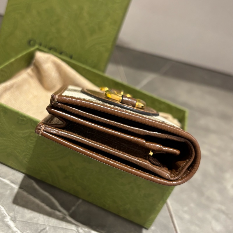 【98新 👉🏻日本購入🇯🇵】GUCCI 1955 Horsebit限定款印花零錢短夾-6