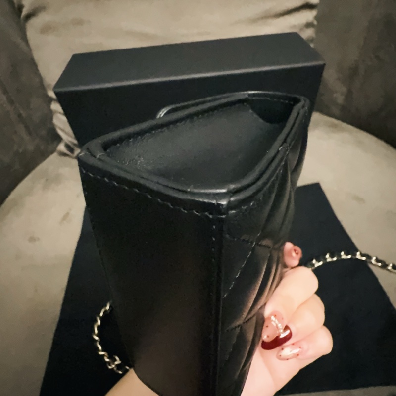 Chanel｜23K雙C皮穿鍊手柄小包-9