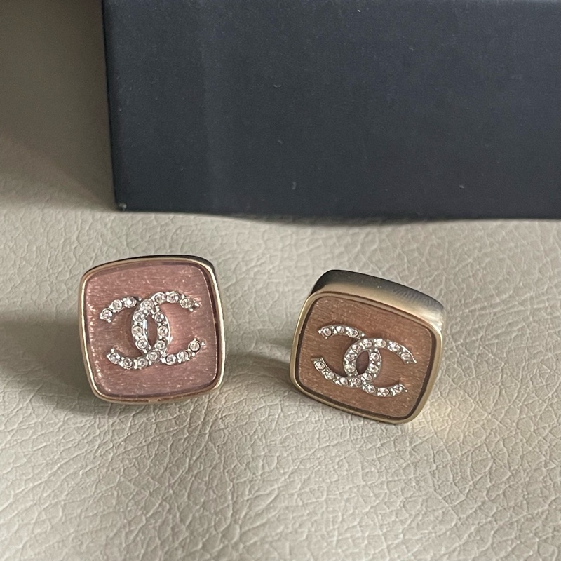 全新🖤Chanel 香奈兒 CC Logo Earring 耳環 耳釘 粉色-2