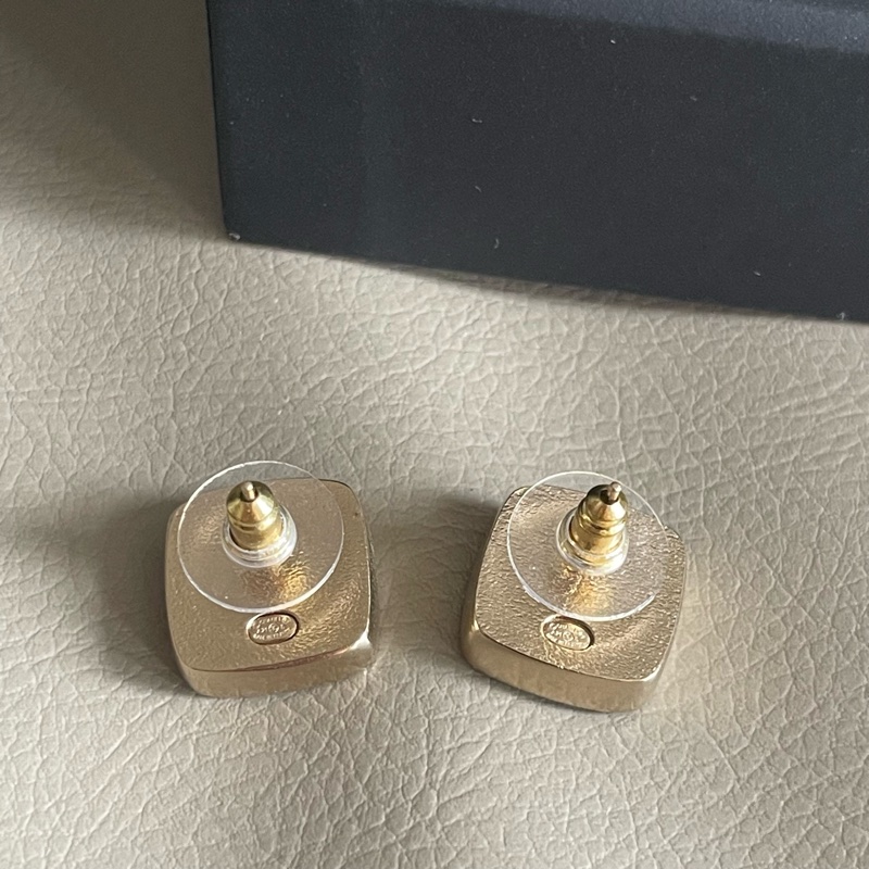 全新🖤Chanel 香奈兒 CC Logo Earring 耳環 耳釘 粉色-3