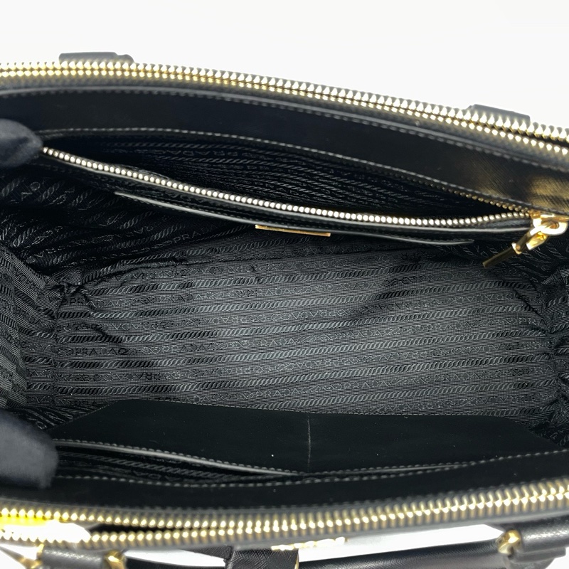 prada普拉達殺手包中號黑色 缺肩帶/34*24*16cm/-3