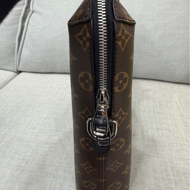 LV 路易威登 棕色 原花帆布 黑色牛皮 公事包 手提包 斜背包-5