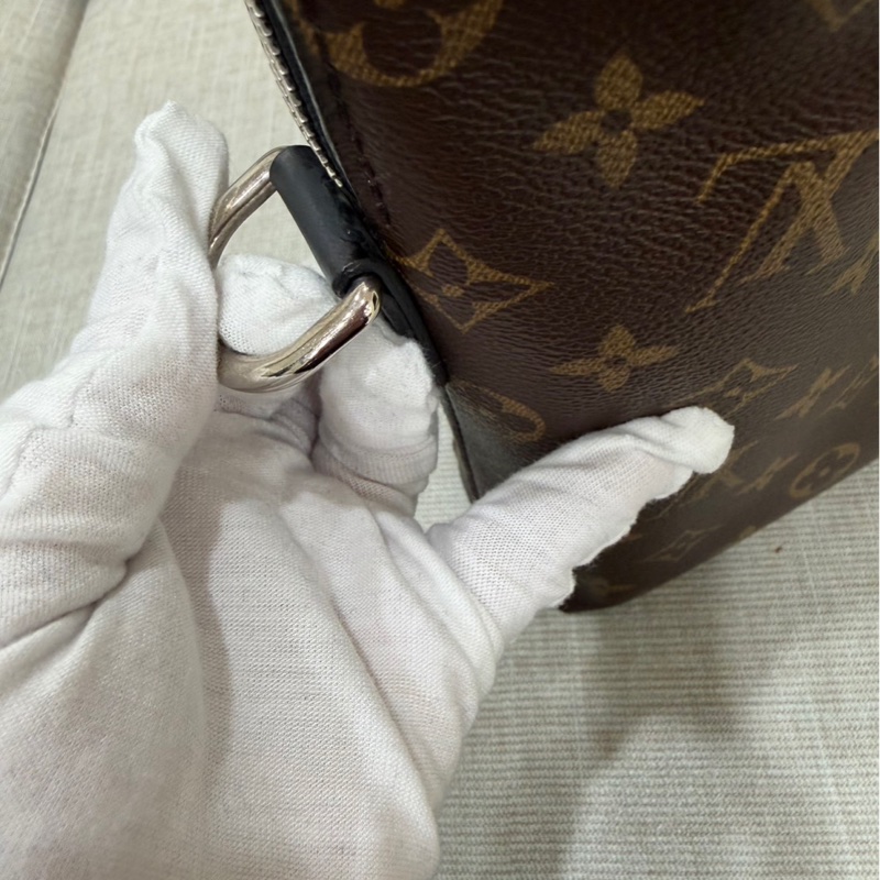 LV 路易威登 棕色 原花帆布 黑色牛皮 公事包 手提包 斜背包-19
