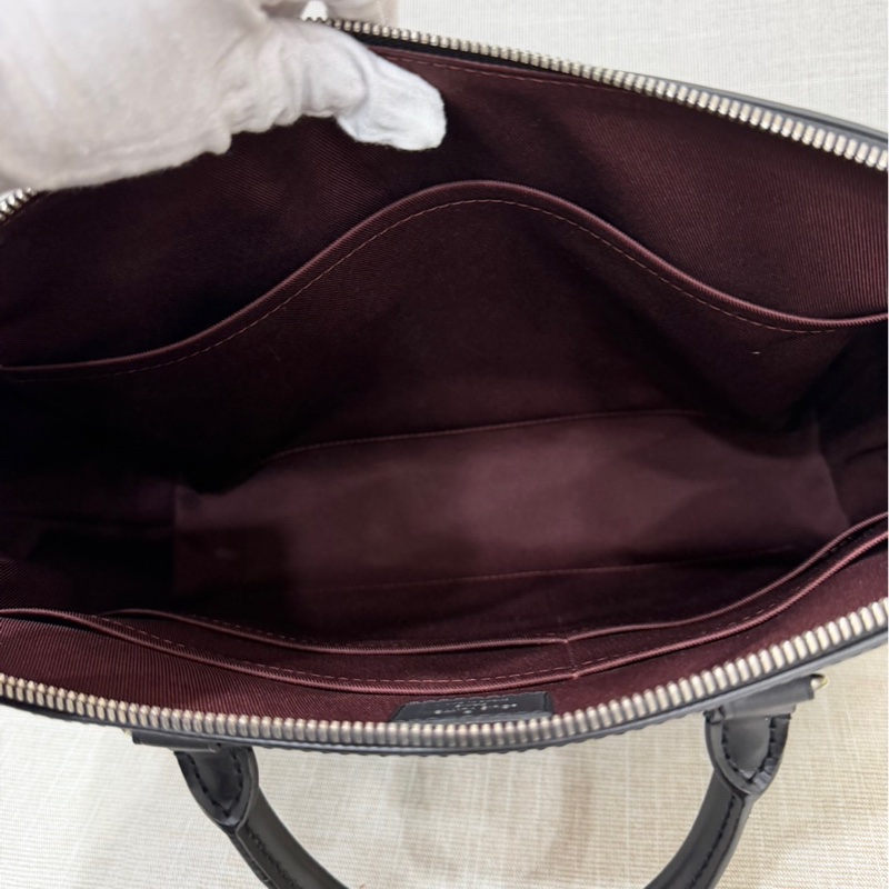 LV 路易威登 棕色 原花帆布 黑色牛皮 公事包 手提包 斜背包-21