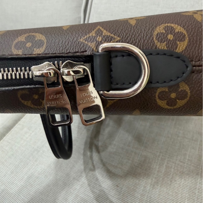 LV 路易威登 棕色 原花帆布 黑色牛皮 公事包 手提包 斜背包-57