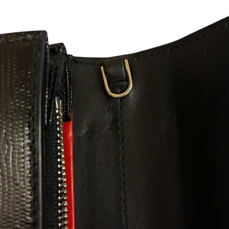 【二手 95 新】Alexander McQueen 亞歷山大麥昆骷髏頭鍊帶手拿包/皮夾-19