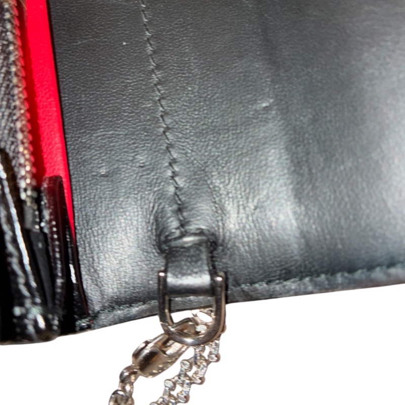 【二手 95 新】Alexander McQueen 亞歷山大麥昆骷髏頭鍊帶手拿包/皮夾-28