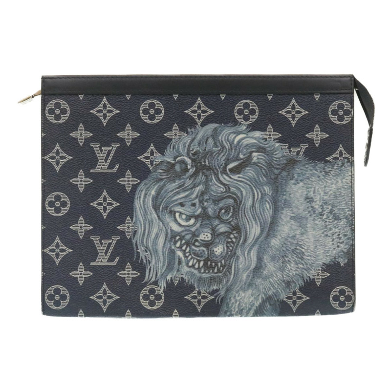 【日本直送】路易威登 Monogram Savanna Pochette Voyage 手拿包海軍藍 M66639 正品 29183SM-12