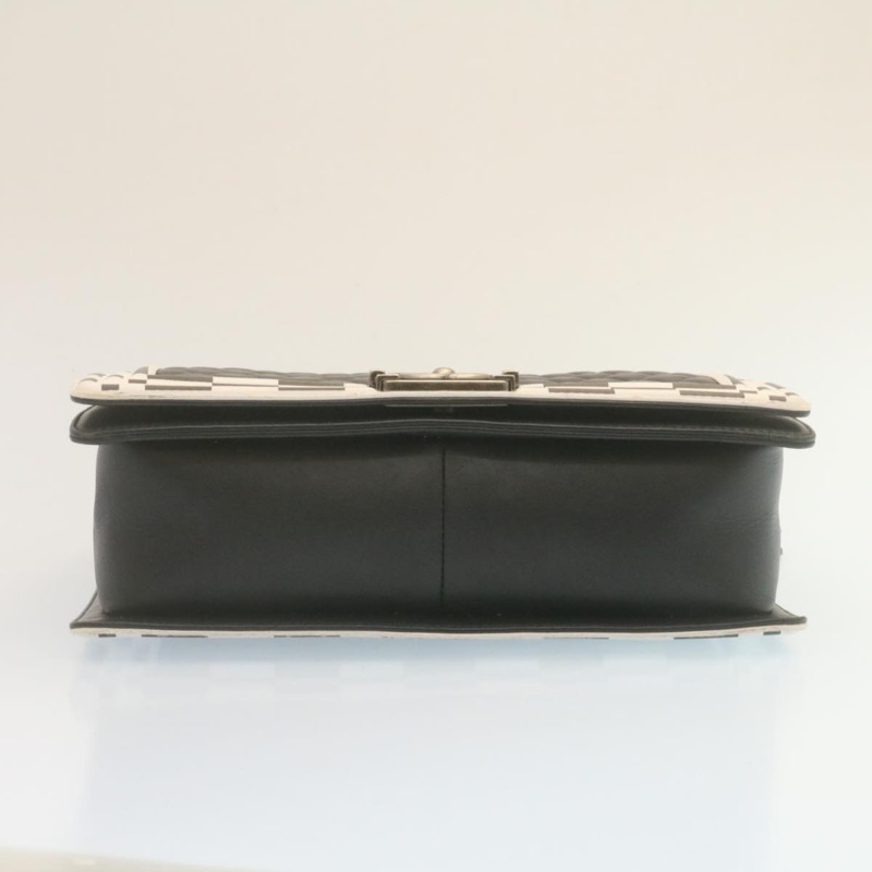 【日本直送】香奈兒 (CHANEL) Matelasse Boy Chanel 鏈條單背包，羊皮材質，黑色，CC標誌，正品編號 29190SAM-4