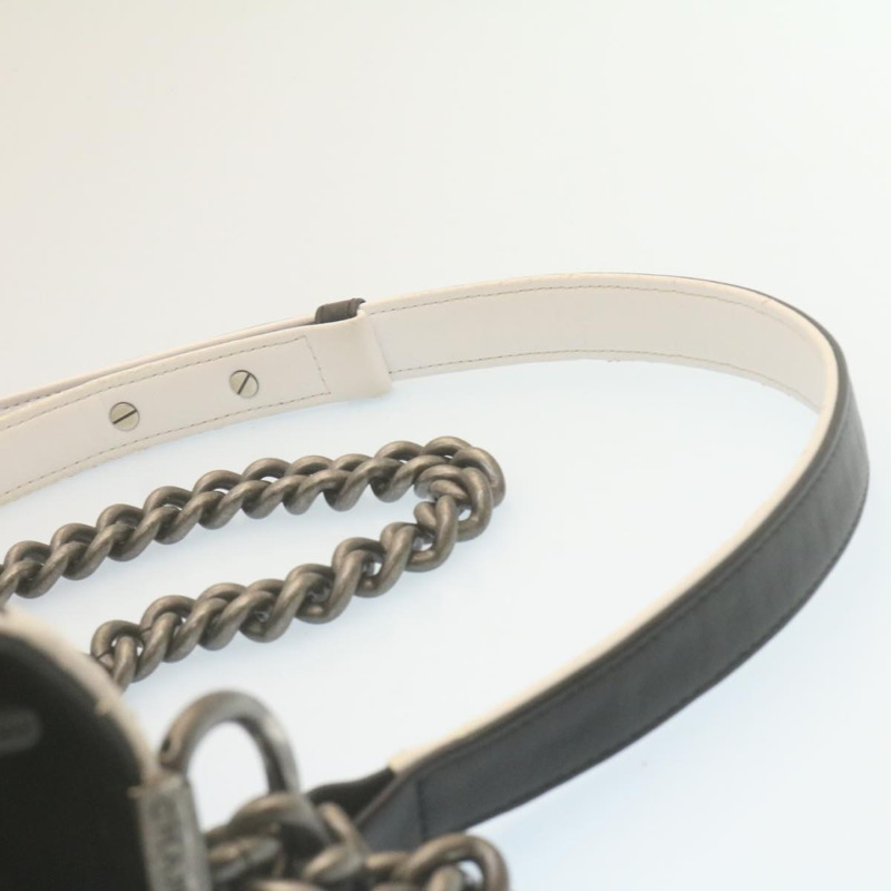 【日本直送】香奈兒 (CHANEL) Matelasse Boy Chanel 鏈條單背包，羊皮材質，黑色，CC標誌，正品編號 29190SAM-7