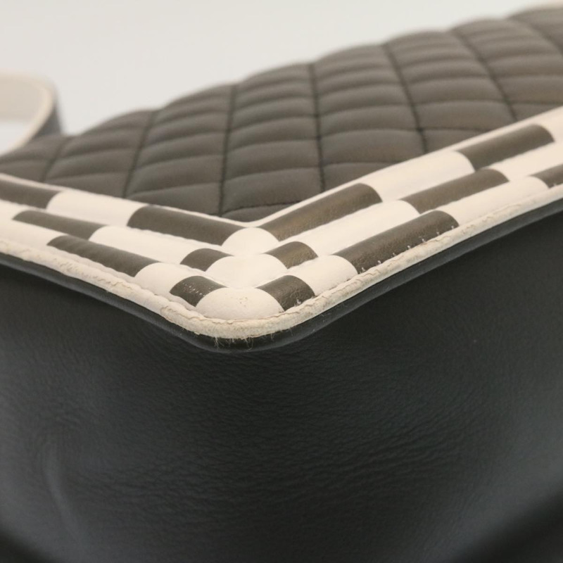 【日本直送】香奈兒 (CHANEL) Matelasse Boy Chanel 鏈條單背包，羊皮材質，黑色，CC標誌，正品編號 29190SAM-14