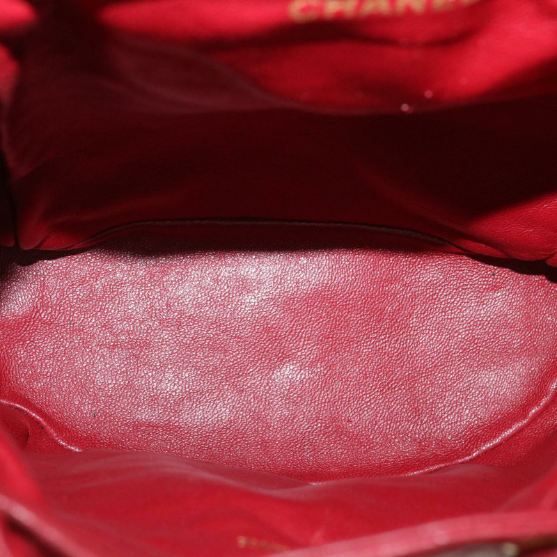 【日本直送】香奈兒 (CHANEL) 菱格紋鏈條手提包，羊皮材質，紅色，CC 標誌，型號 31892V-10