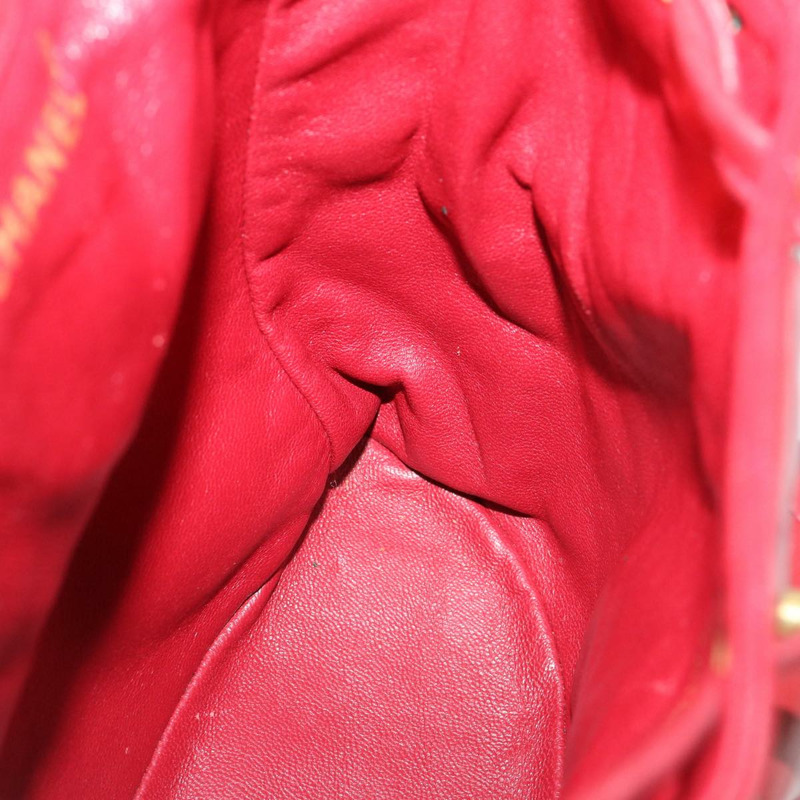 【日本直送】香奈兒 (CHANEL) 菱格紋鏈條手提包，羊皮材質，紅色，CC 標誌，型號 31892V-20