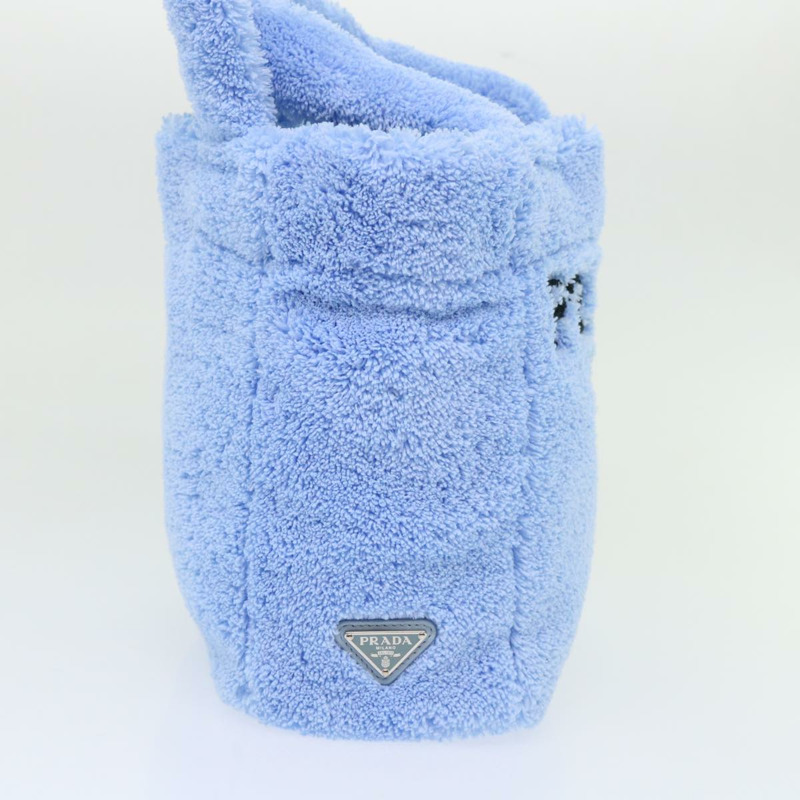 【日本直送】PRADA Terry 手提包 2way 淺藍色 黑色 正品 47188SAV-3