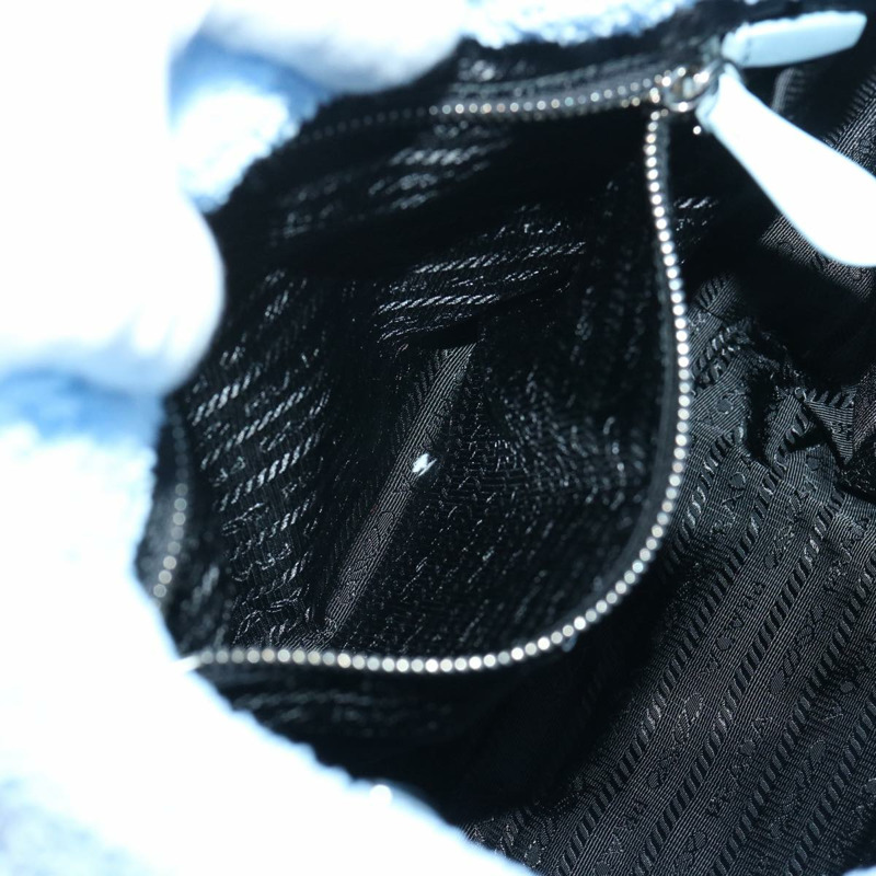 【日本直送】PRADA Terry 手提包 2way 淺藍色 黑色 正品 47188SAV-20
