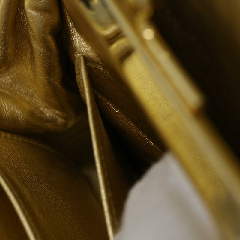 【日本直送】香奈兒 (CHANEL) 絎縫鏈條肩背包，皮革材質，金色雙C標誌，正品編號 53015SAM-27