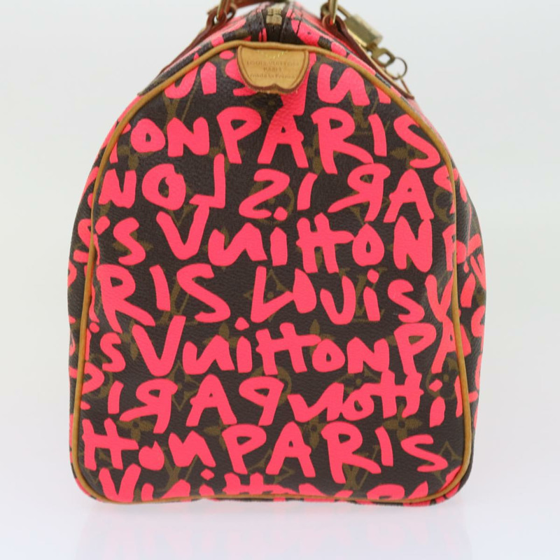 【日本直送】路易威登 Monogram Graffiti Speedy 30 手提包 粉紅色 M93704 LV 正品 56156SAM-4