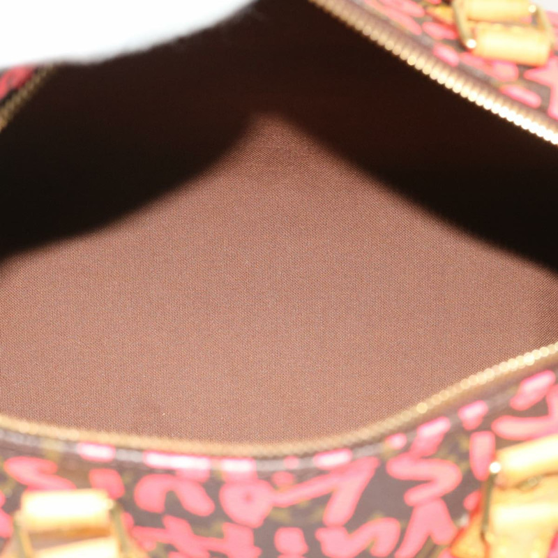 【日本直送】路易威登 Monogram Graffiti Speedy 30 手提包 粉紅色 M93704 LV 正品 56156SAM-9