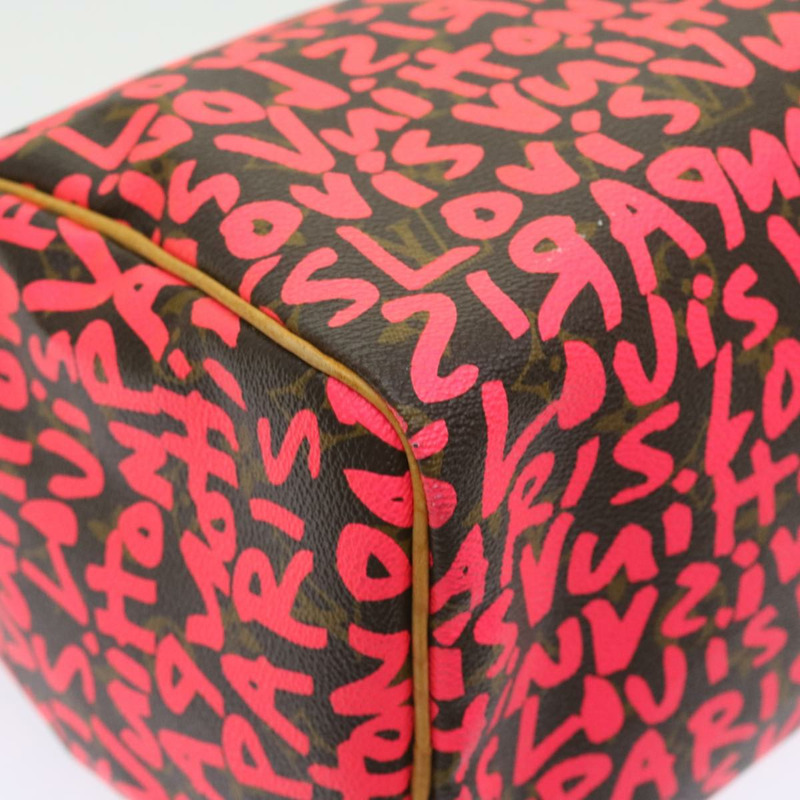 【日本直送】路易威登 Monogram Graffiti Speedy 30 手提包 粉紅色 M93704 LV 正品 56156SAM-15