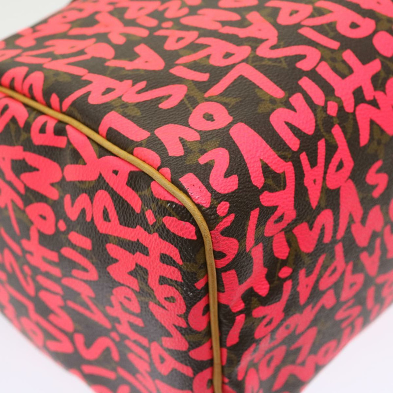 【日本直送】路易威登 Monogram Graffiti Speedy 30 手提包 粉紅色 M93704 LV 正品 56156SAM-17