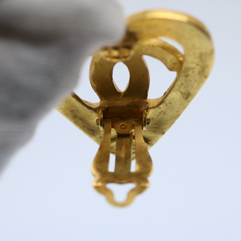 【日本直送】香奈兒心型耳環 金色 CC Auth 60077V-11