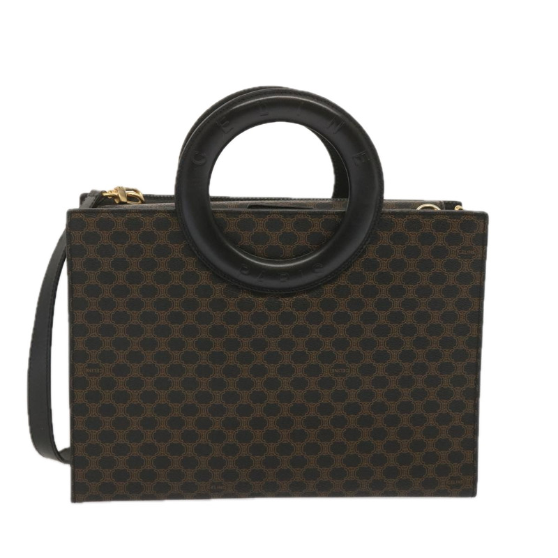 【日本直送】CELINE Macadam帆布手提包 PVC 兩用黑色 正品 67776V-12