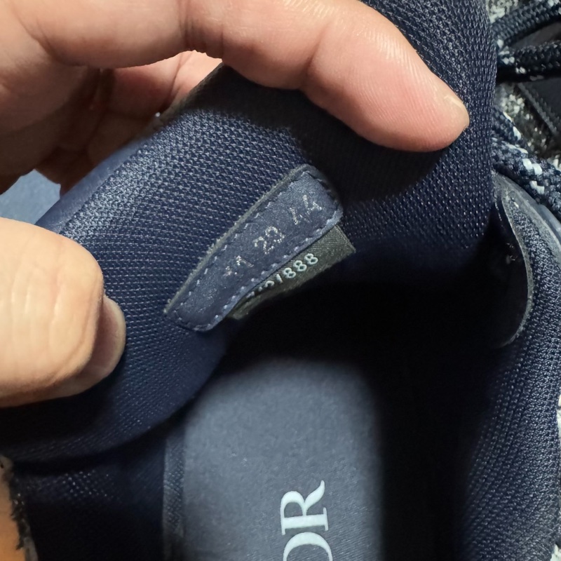 Dior迪奧B9S麵包鞋 低幫男士徽標厚底板鞋 海軍藍 44碼-5