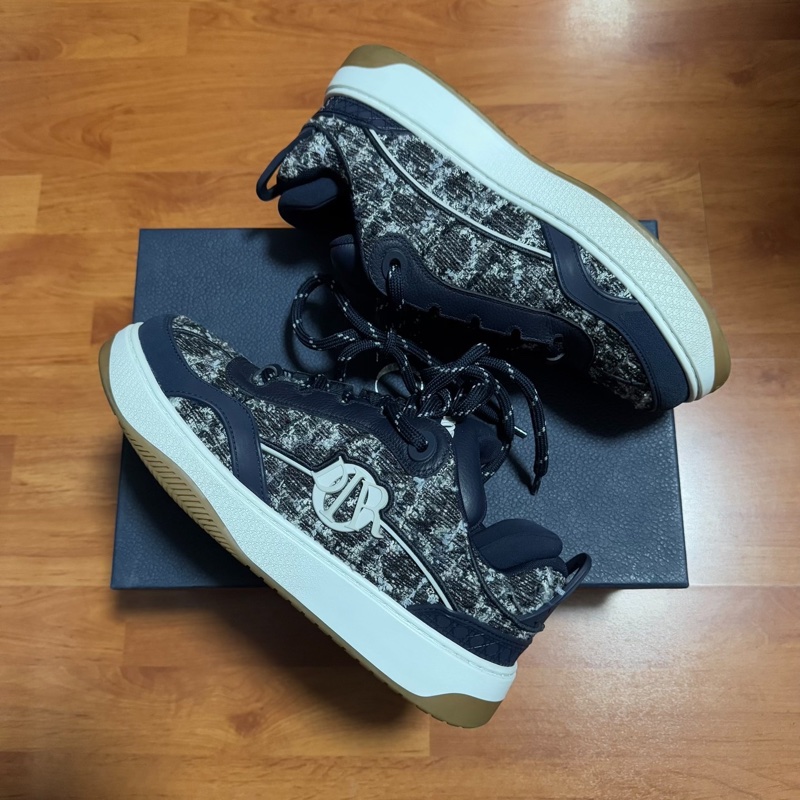 Dior迪奧B9S麵包鞋 低幫男士徽標厚底板鞋 海軍藍 44碼-7