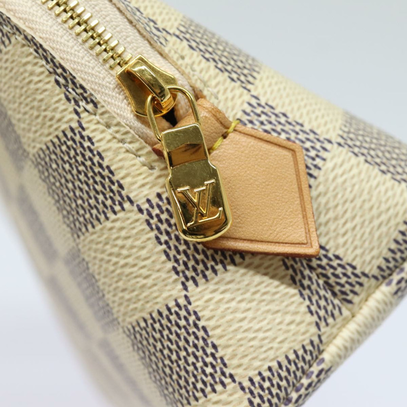 【日本直送】路易威登 Damier Azur Pochette 化妝包 PM N60024 LV Auth 77924M-8