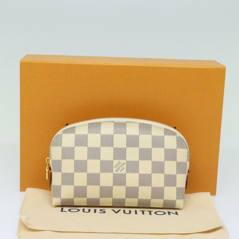 【日本直送】路易威登 Damier Azur Pochette 化妝包 PM N60024 LV Auth 77924M-11