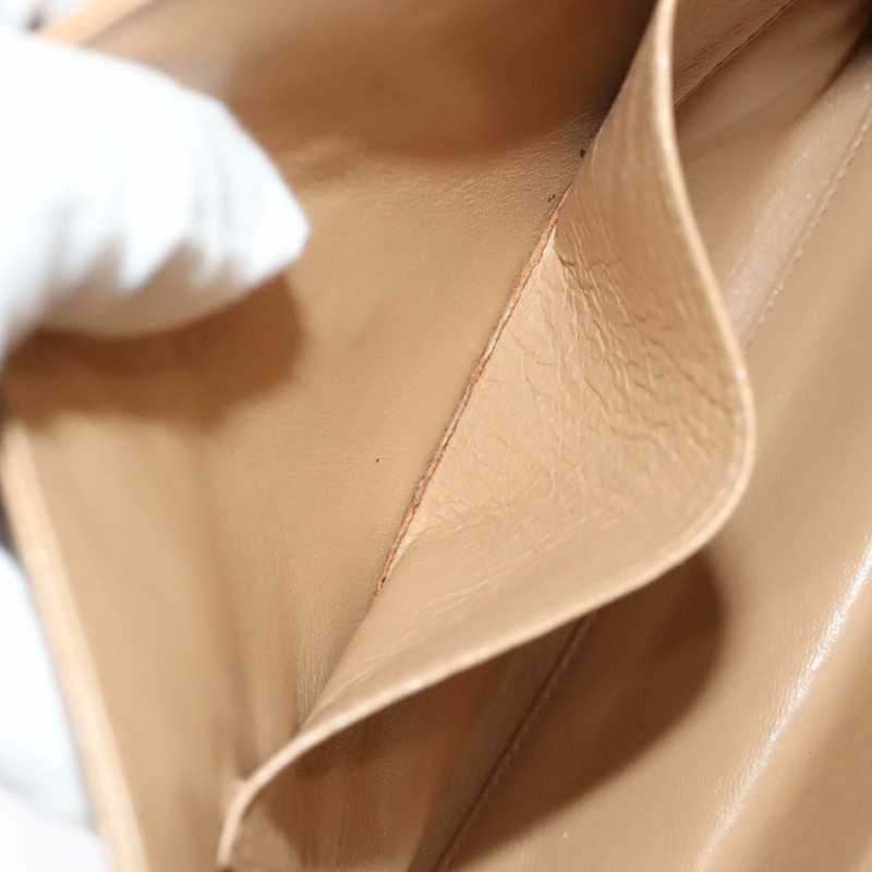 【日本直送】香奈兒旋轉鎖單背包，魚子醬紋米色金色CC標誌，正品編號yk14960V-22