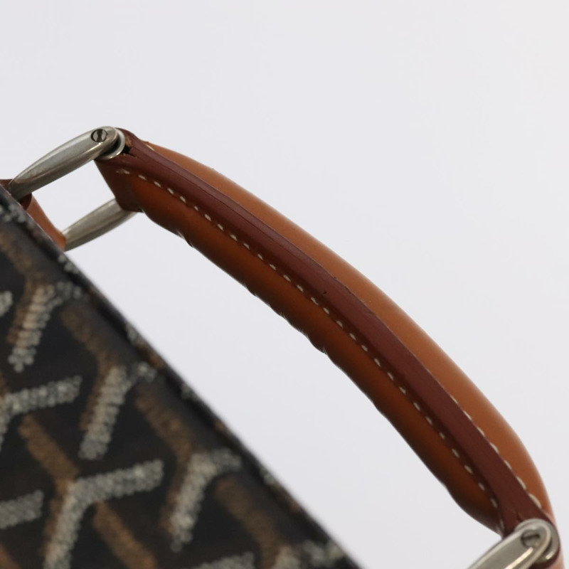 【日本直送】GOYARD 人字紋手推車 PM 行李箱 PVC帆布 棕色 Auth mr552SAM-4