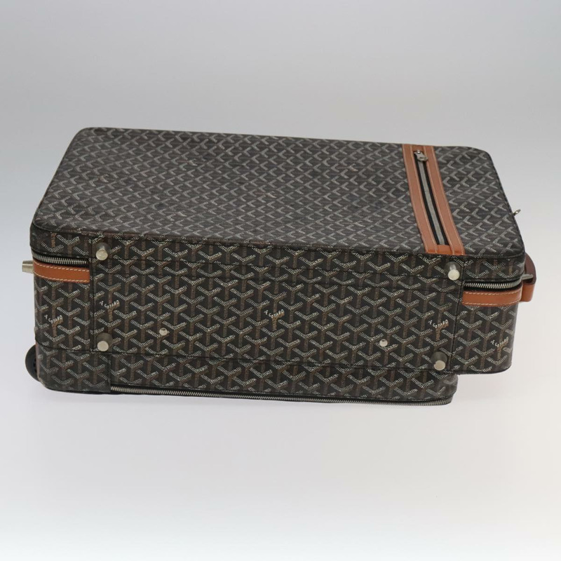【日本直送】GOYARD 人字紋手推車 PM 行李箱 PVC帆布 棕色 Auth mr552SAM-5