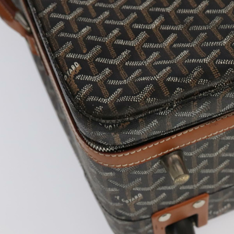 【日本直送】GOYARD 人字紋手推車 PM 行李箱 PVC帆布 棕色 Auth mr552SAM-16