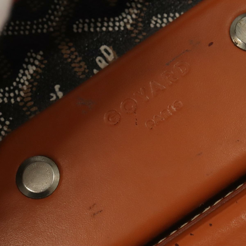 【日本直送】GOYARD 人字紋手推車 PM 行李箱 PVC帆布 棕色 Auth mr552SAM-18