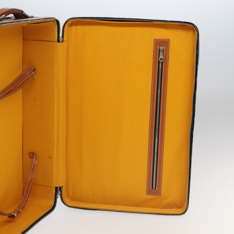 【日本直送】GOYARD 人字紋手推車 PM 行李箱 PVC帆布 棕色 Auth mr552SAM-20