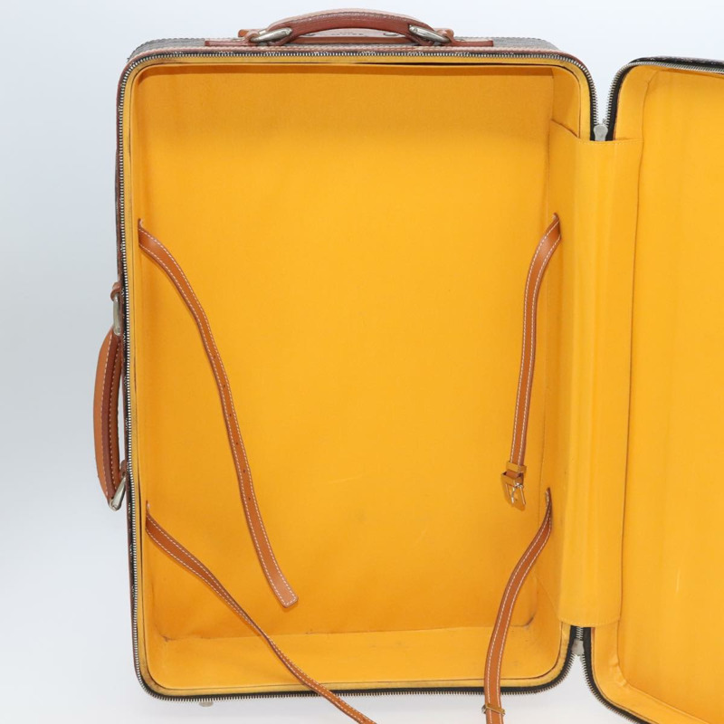 【日本直送】GOYARD 人字紋手推車 PM 行李箱 PVC帆布 棕色 Auth mr552SAM-24