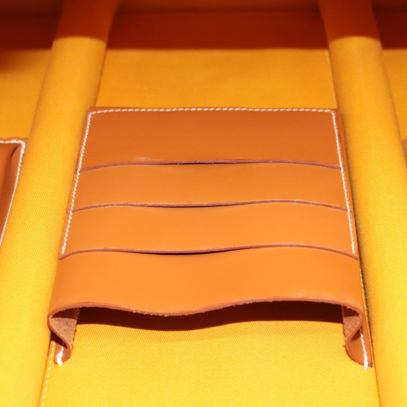 【日本直送】GOYARD 人字紋手推車 PM 行李箱 PVC帆布 棕色 Auth mr552SAM-29