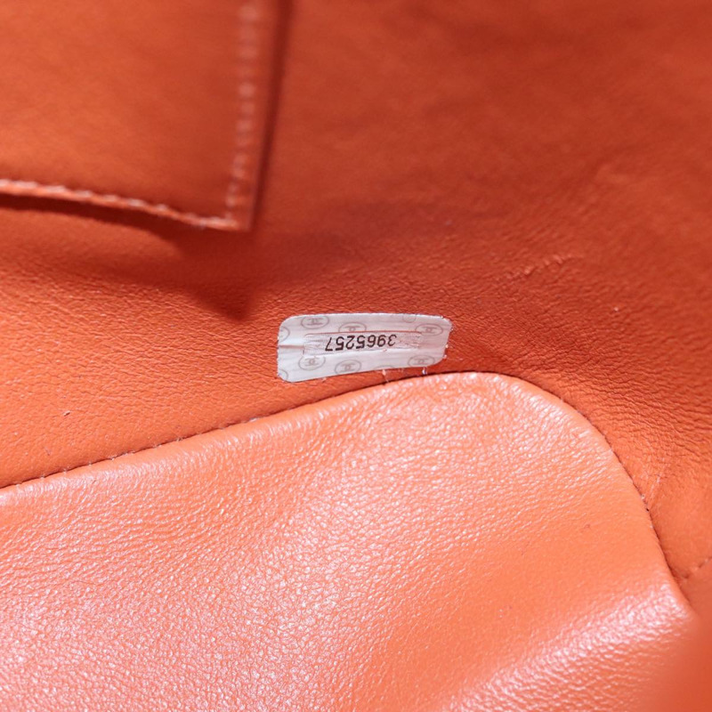 【日本直送】香奈兒 (CHANEL) 菱格紋鏈條肩背包 魚子醬皮 橘色 金色 CC 標誌 正品 yk15664V-10