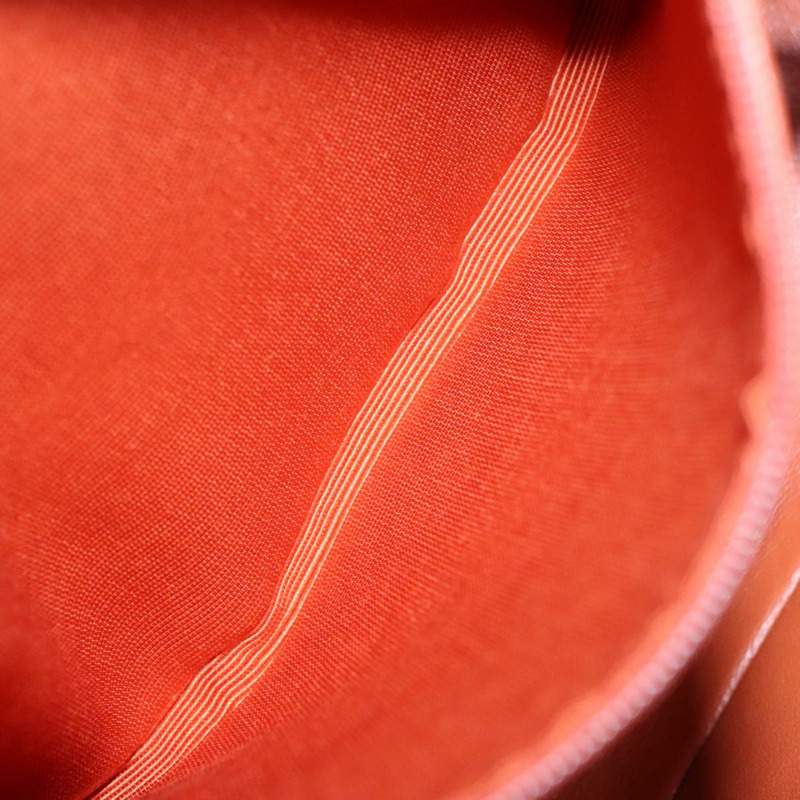 【日本直送】香奈兒 (CHANEL) 菱格紋鏈條肩背包 魚子醬皮 橘色 金色 CC 標誌 正品 yk15664V-21