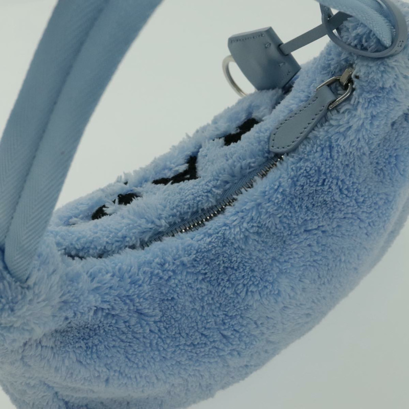 【日本直送】PRADA 迷你手提包 Pile 藍色 Auth 93077M-5