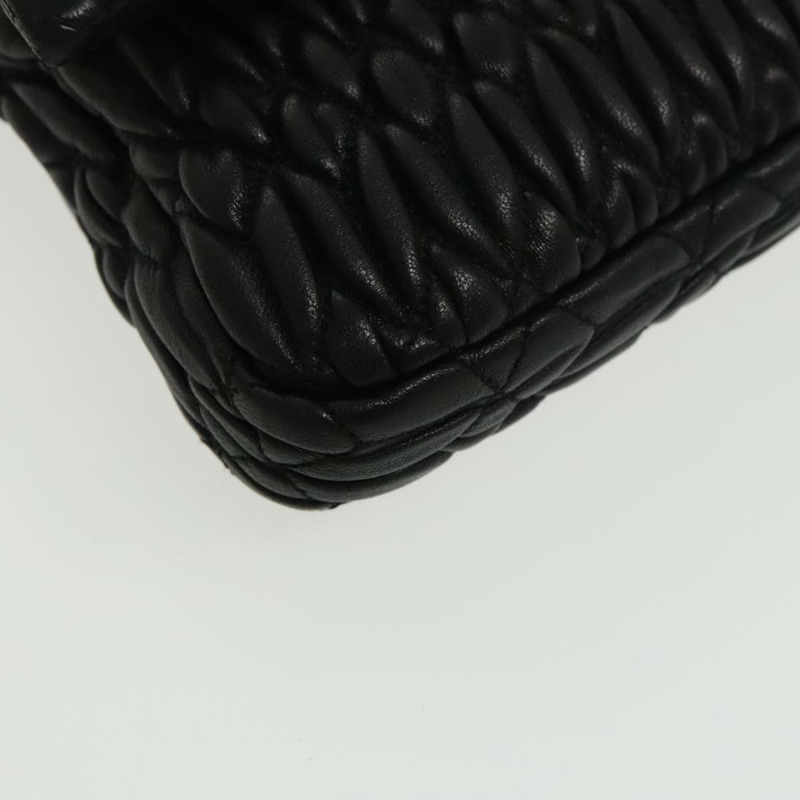 【日本直送】Miu Miu Matelasse Bijoux 黑色皮革單肩包 正品 am7147SAV-8