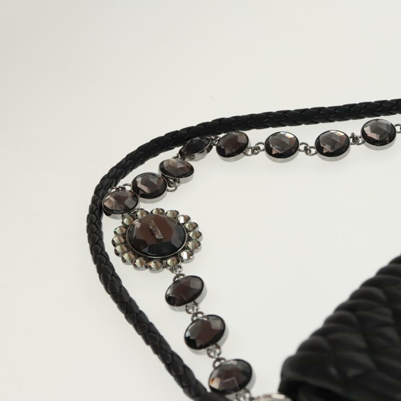 【日本直送】Miu Miu Matelasse Bijoux 黑色皮革單肩包 正品 am7147SAV-13