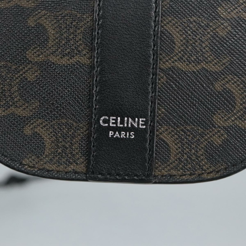 【日本直送】CELINE Triomphe 手機包 PVC 黑色銀色 正品 98603M-16