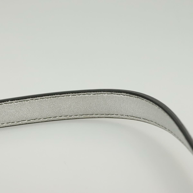 【日本直送】PRADA 金屬皮革銀色配件包 Auth 101052SAM-8