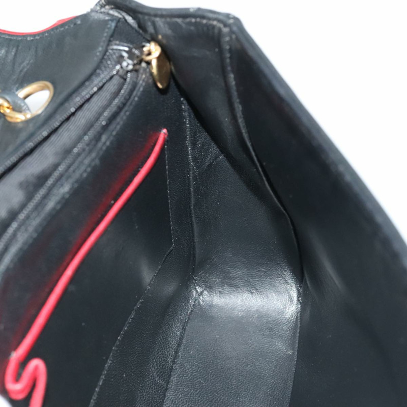 【日本直送】香奈兒 (CHANEL) 絎縫旋扣鏈條包，羊皮材質，黑色金色雙C標誌，正品編號 yk15912V-18