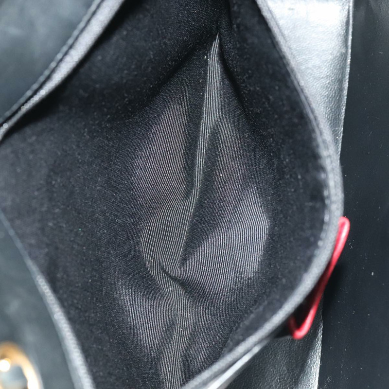 【日本直送】香奈兒 (CHANEL) 絎縫旋扣鏈條包，羊皮材質，黑色金色雙C標誌，正品編號 yk15912V-20