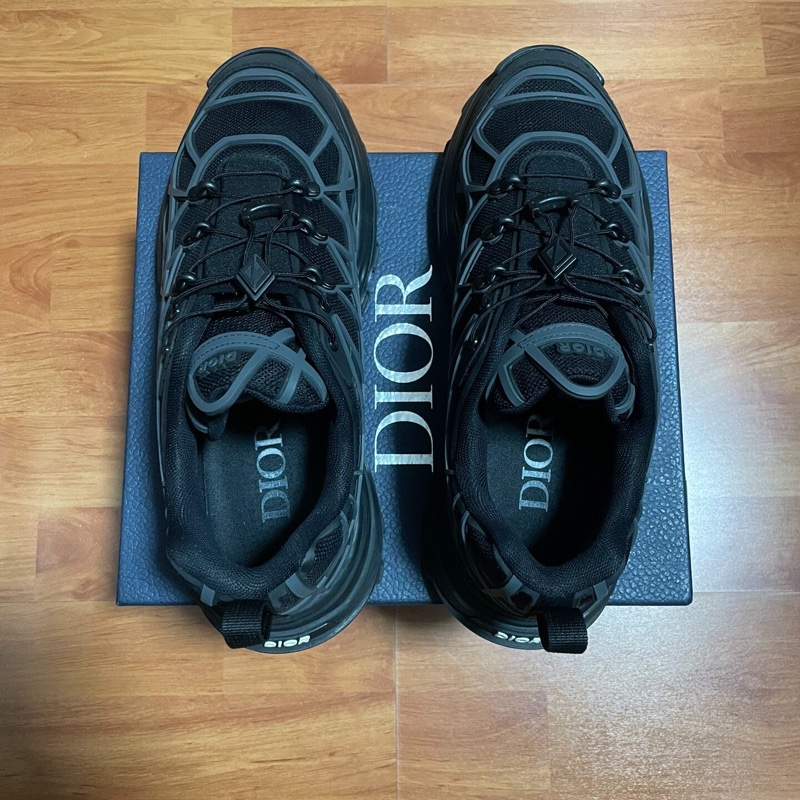 Dior正品迪奧B31黑武士藤格紋休閒鞋 男款 黑色 42碼-3