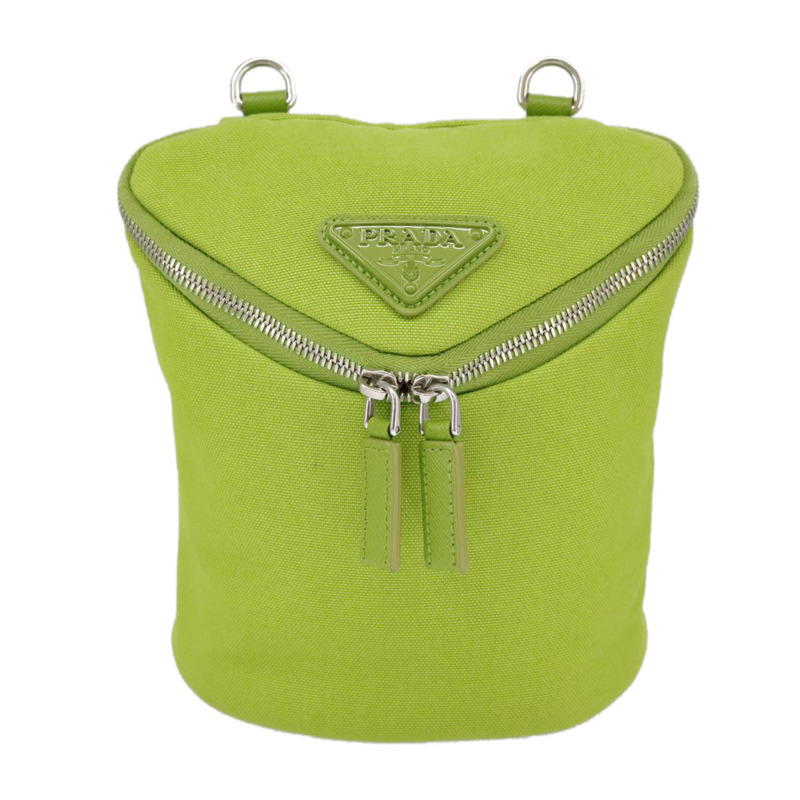 【日本直送】PRADA 單肩帆布包 銀綠色 正品 102538SAV-12