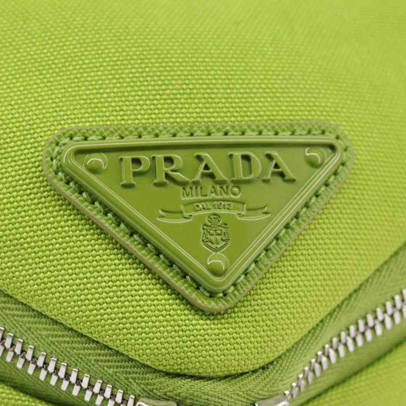 【日本直送】PRADA 單肩帆布包 銀綠色 正品 102538SAV-16